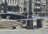 Two injured after car ploughs into London Piccadilly Circus fountain