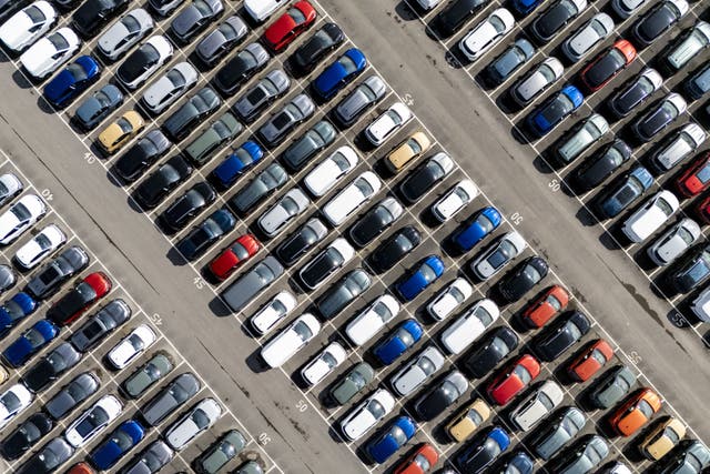 New cars at Royal Portbury Docks, North Somerset (Ben Birchall/PA)