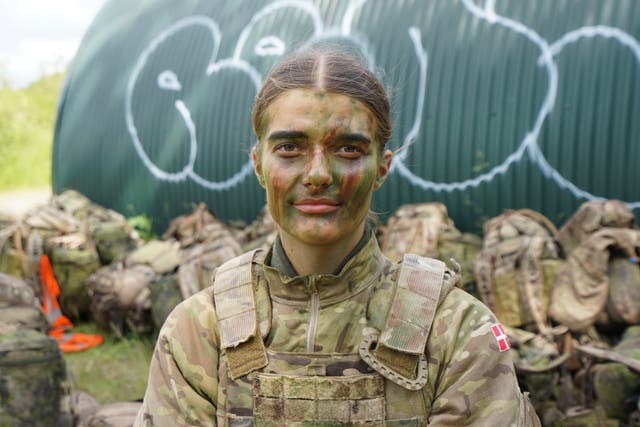 <p>21-year-old conscript Anne Sofie poses for a photo during final exercises at a training area close to Royal Danish Army’s barracks in Hovelte, 25 kilometres north of Copenhagen, Denmark, Wednesday, June 11, 2025</p>