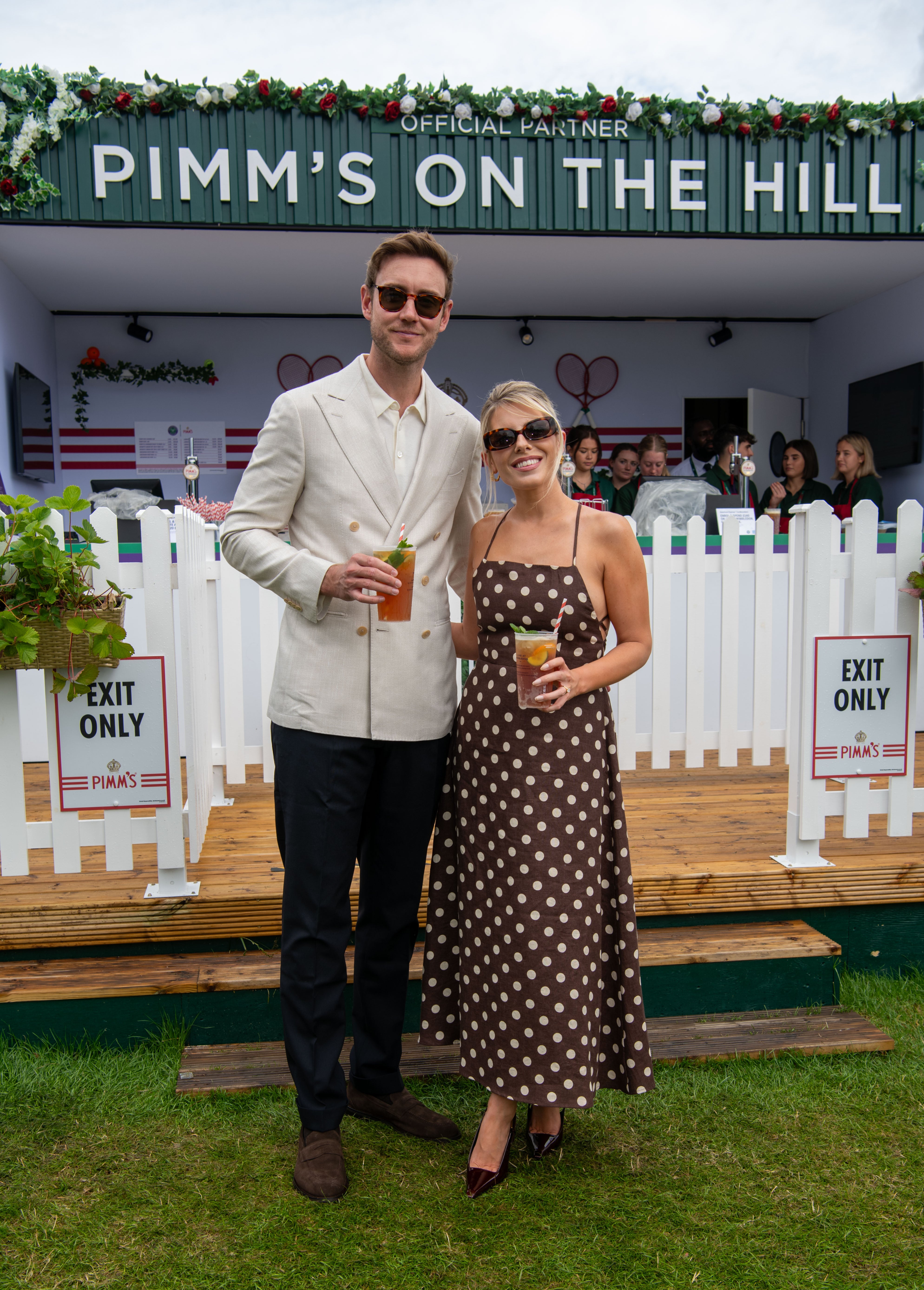 Stuart Broad and Mollie King at Wimbledon in 2024