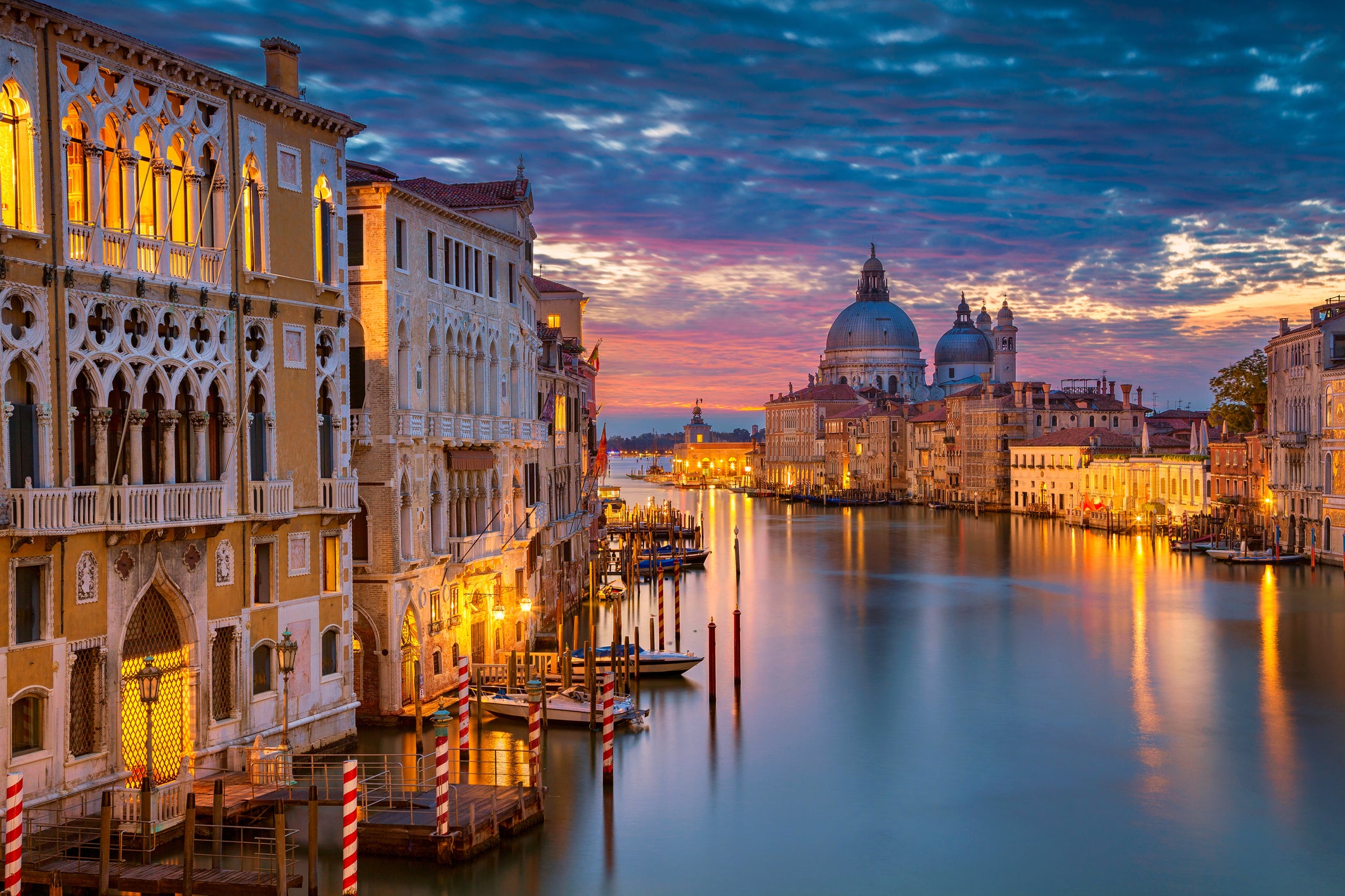 Winding canals and gondola rides await