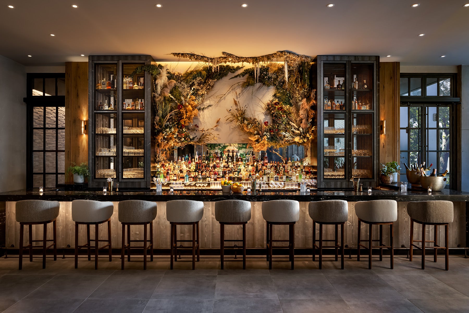 Sustainability is key at the 1 Hotel - which is made from recycled materials and home to thousands of plants and