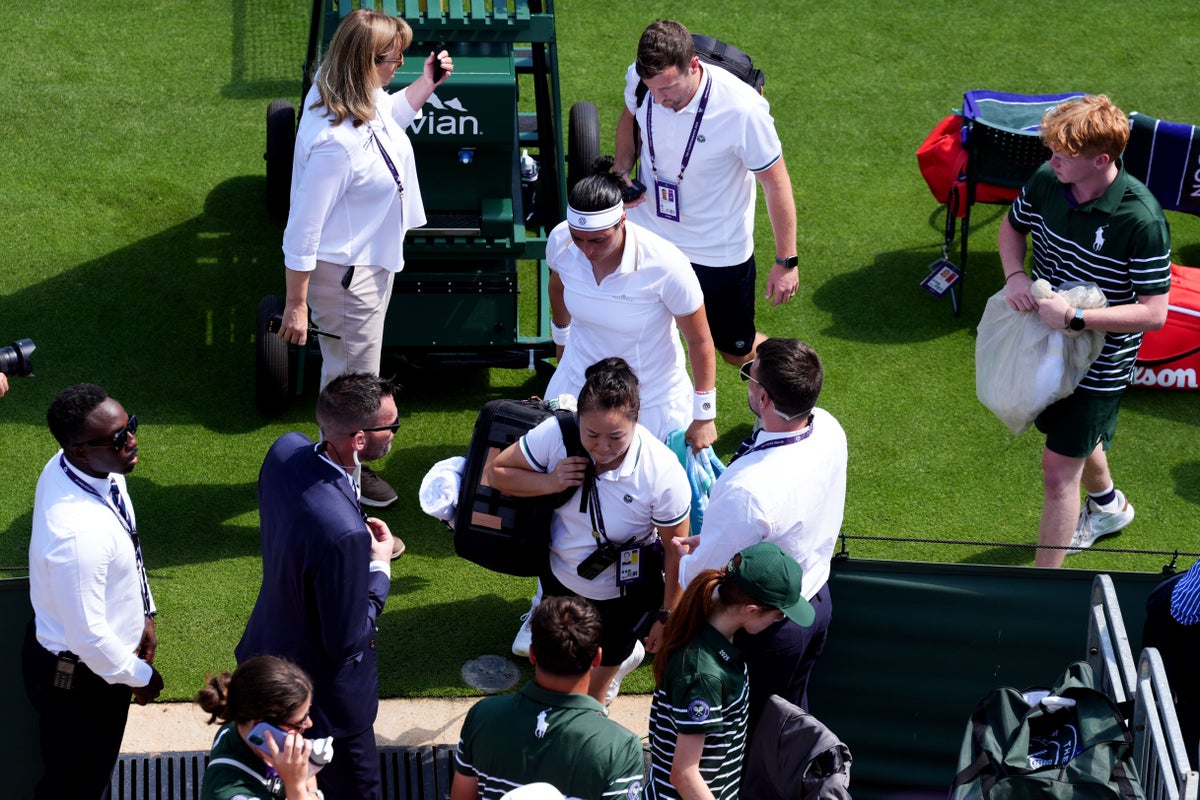Tearful former finalist Ons Jabeur retires with injury in Wimbledon first round