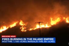 California’s Wolf Fire mapped after residents told to flee 1,100-acre blaze