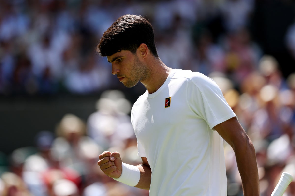 Wimbledon 2025 live: Tennis scores with Alcaraz clinching third set in tricky opening clash against Fognini