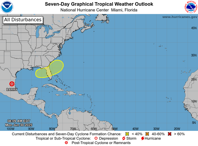 <p>A tropical storm could make landfall in Florida later this week –and it could affect July 4 celebrations</p>
