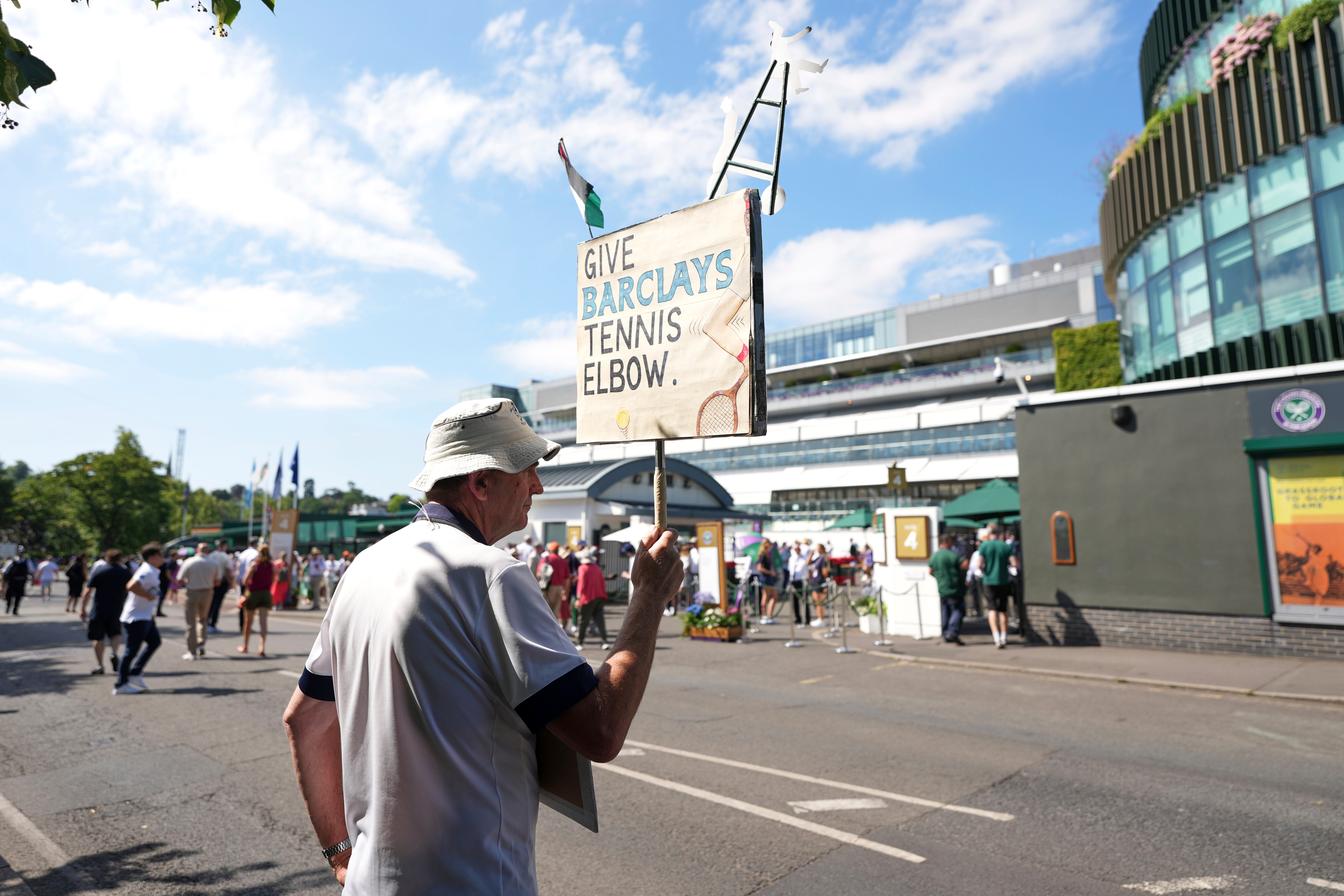 Britain Wimbledon Tennis Protest
