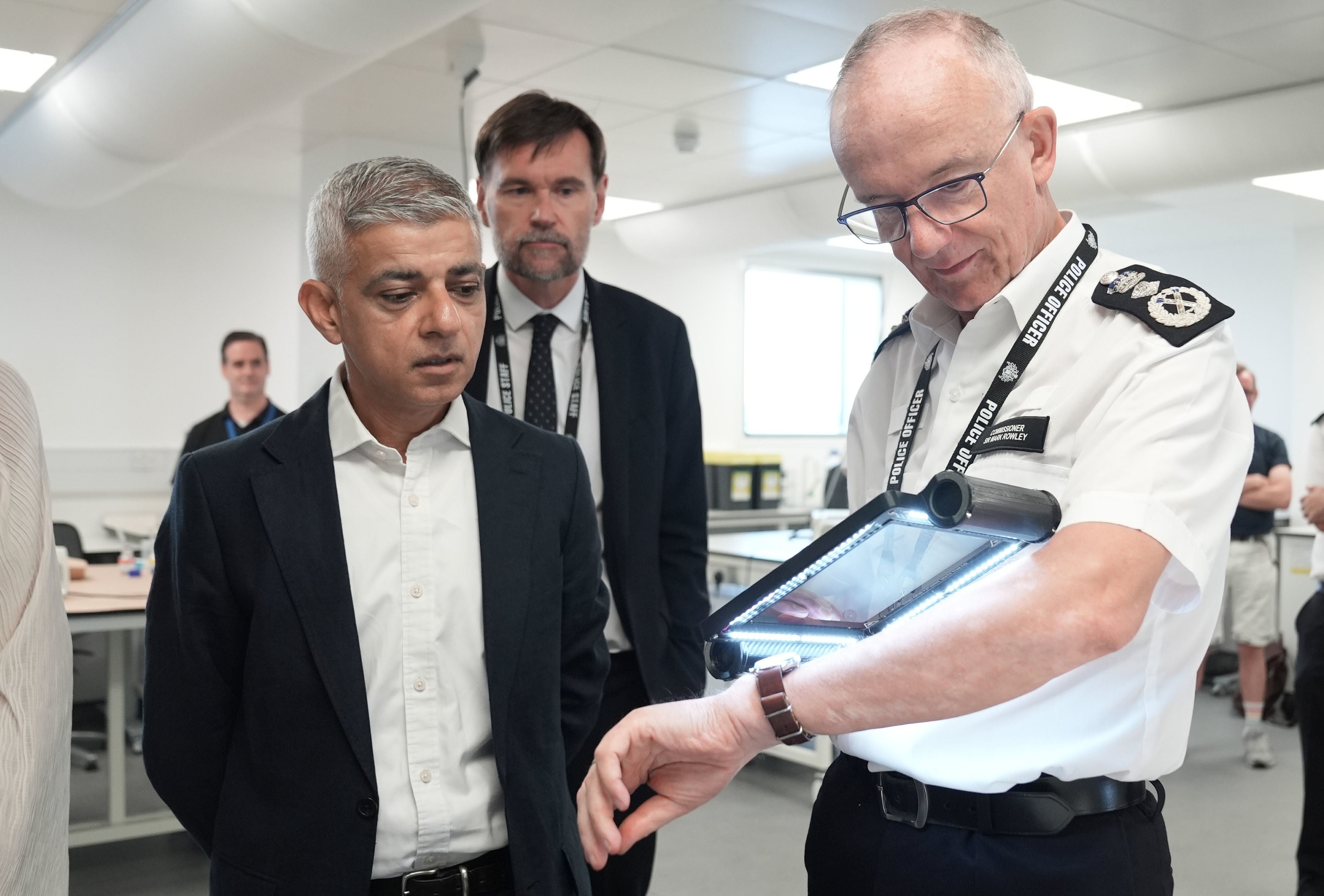 London Mayor Sir Sadiq Khan and Metropolitan Police Commissioner Sir Mark Rowley