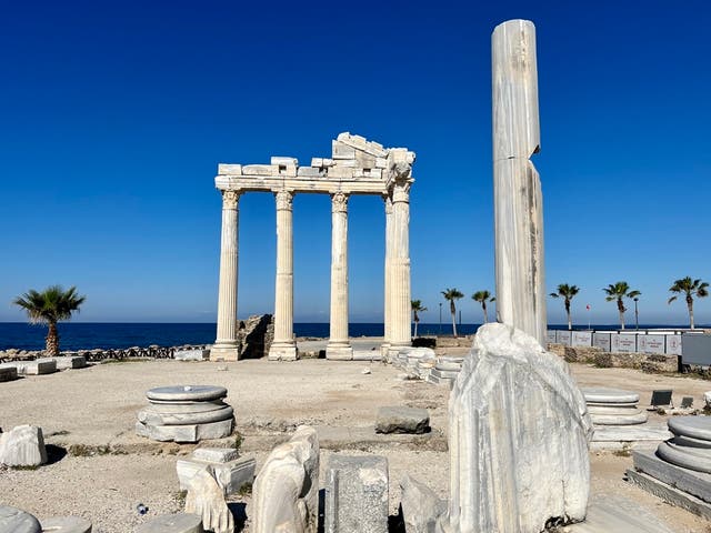 <p>Side hustle: Temple of Apollo in the Turkish resort of Side</p>