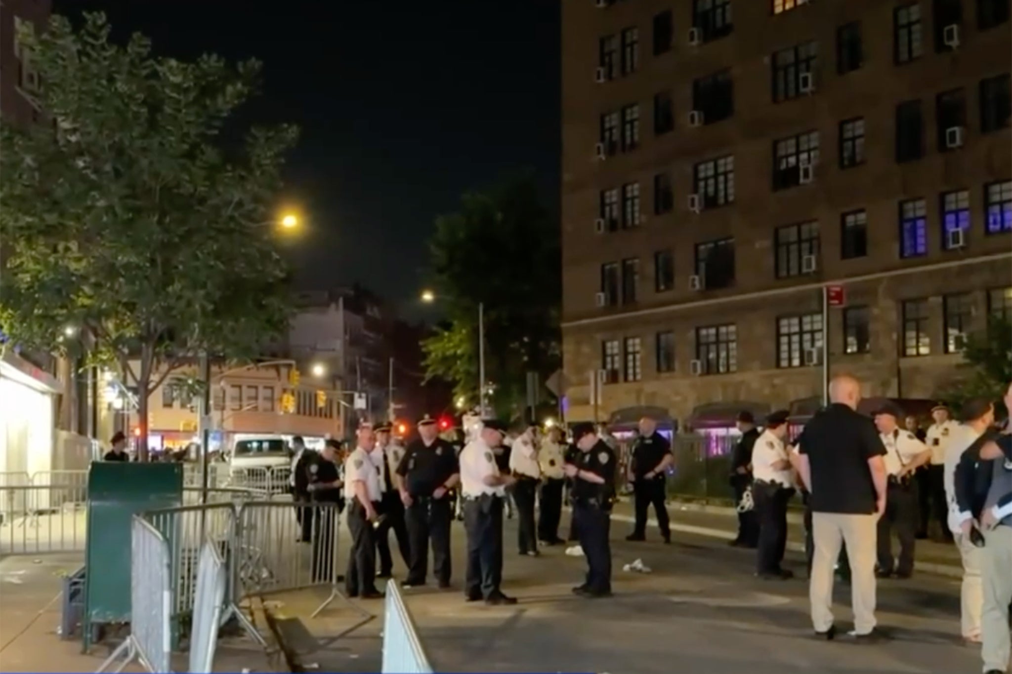 <p>Two people were rushed to hospital after the shooting</p>