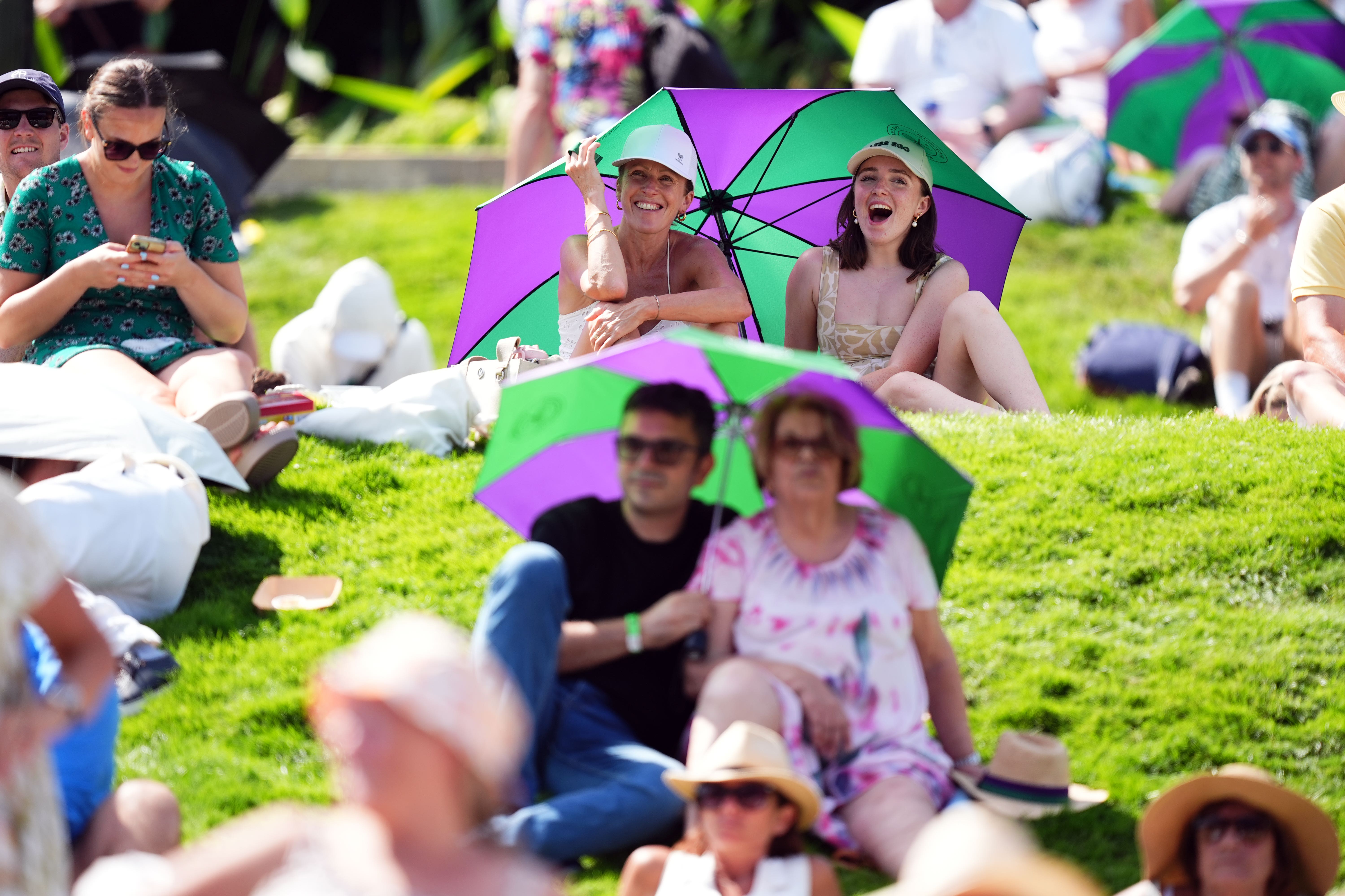 Punters at Wimbledon enjoyed the hottest start to the tournament on record (Mike Egerton/PA)