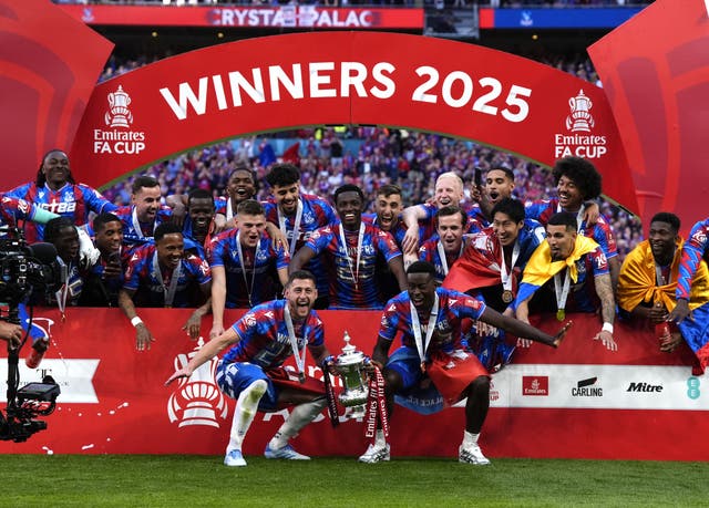 <p>Crystal Palace must wait to learn whether they will be admitted to next season’s Europa League or not (Nick Potts/PA)</p>