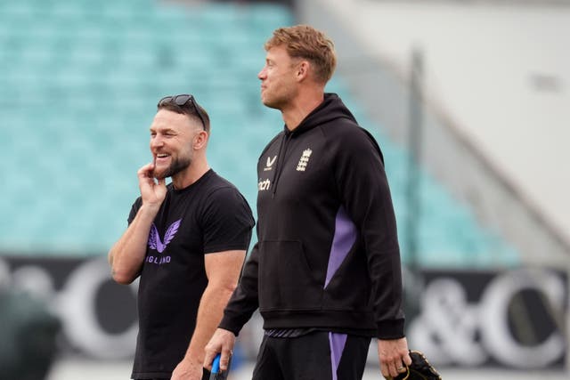 <p>Andrew Flintoff (right) has been mentioned as a possible successor to Brendon McCullum</p>