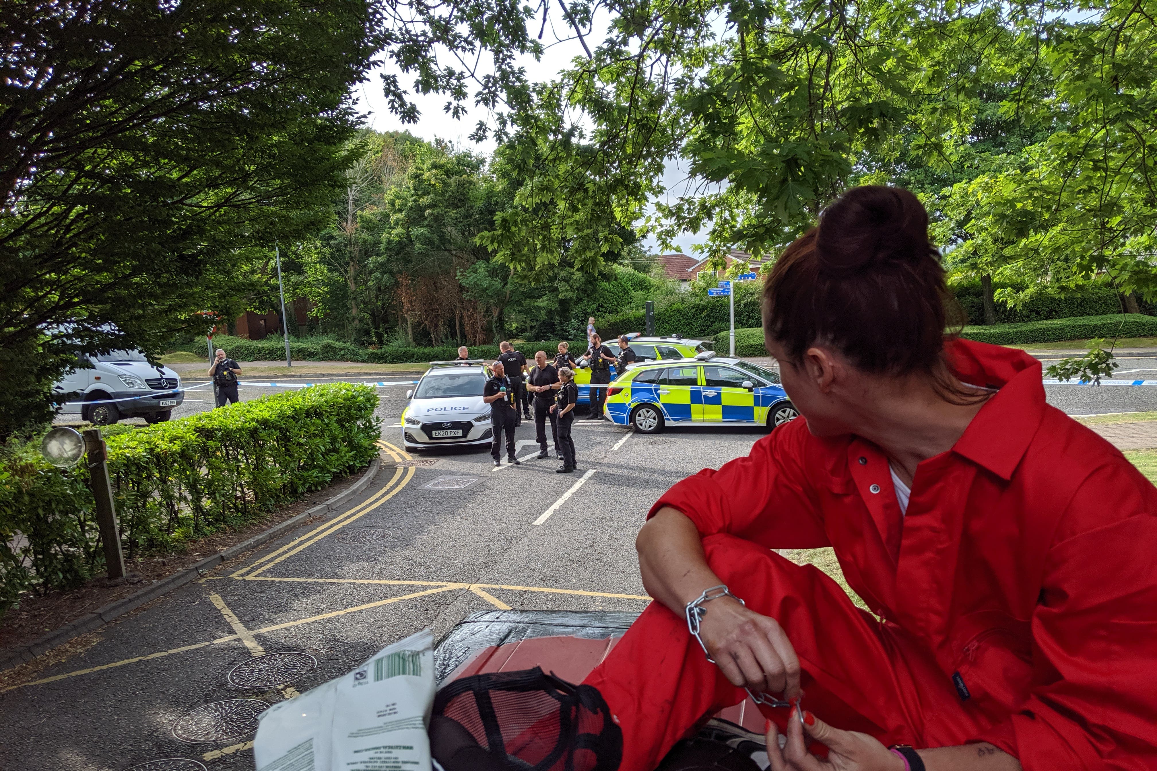 Palestine Action claim to have blockaded the entrance to Elbit Systems in Bristol