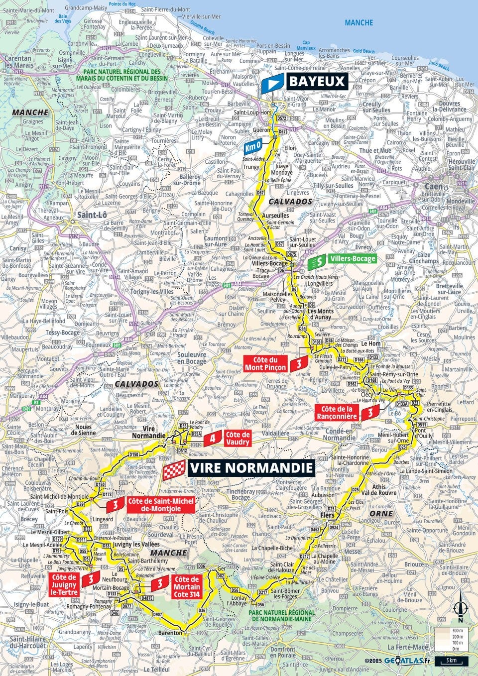 Tour de France 2025 – stage 6 map