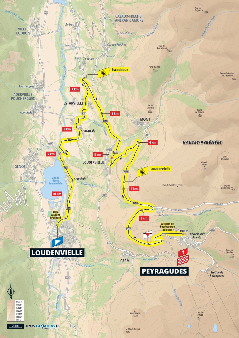 Tour de France 2025 – stage 13 map