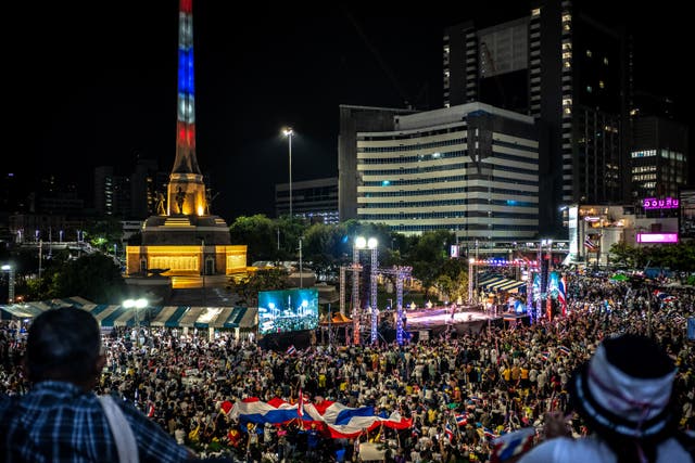 <p>Anti-government protesters rallied in Thailand last week </p>