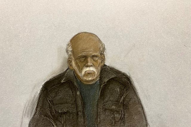 File photo dated 20/11/24 of Court artist drawing by Elizabeth Cook of 92-year-old Ryland Headley appearing via video link at Bristol Magistrates’ Court. Ryland Headley, now aged 92, has been found guilty at Bristol Crown Court of the rape and murder of 75-year-old Louisa Dunne in 1967 in what is thought to be the UK�s longest-running cold case ever to be solved. Issue date: Monday June 30, 2025.