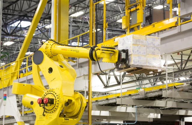 <p>Robots now assist in about 75 percent of Amazon’s global deliveries, handling tasks like moving inventory and picking, sorting, and packaging items.</p>