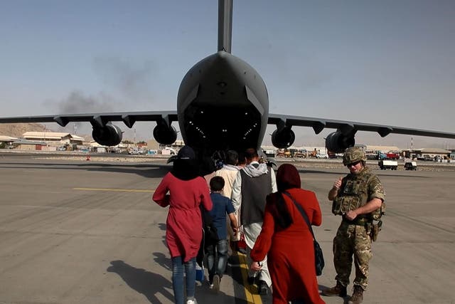 Thousands of people have been evacuated from Afghanistan to the UK since the Taliban takeover in 2021 (Ministry of Defence/PA)