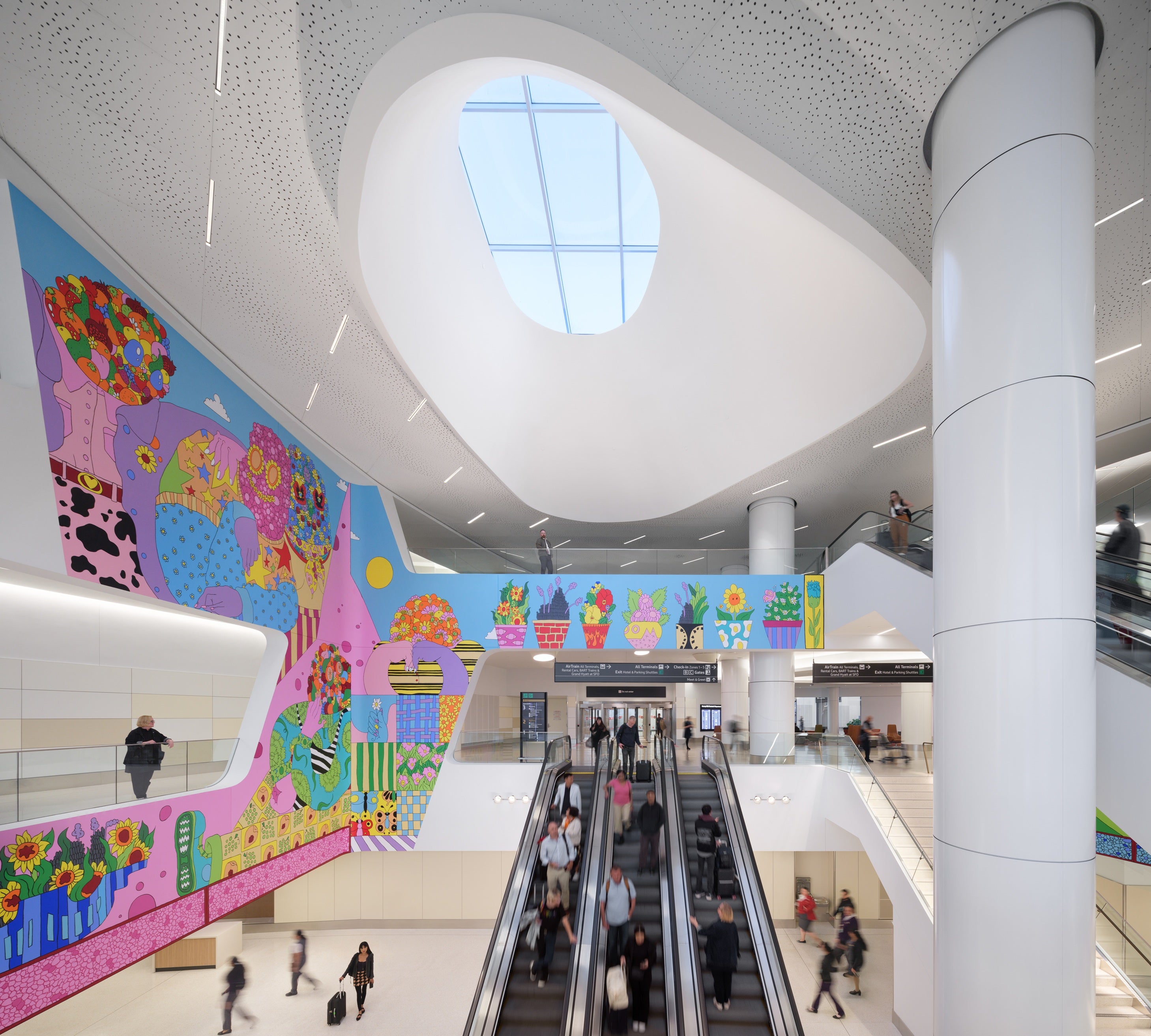 San Francisco Airport's new Terminal 1 is described as a 'soothing, restorative setting for travelers'