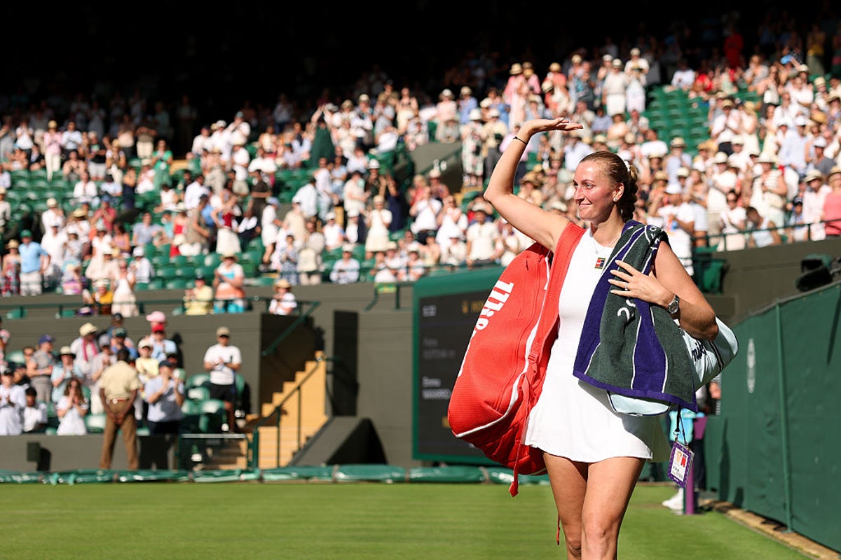 Two-time champion Petra Kvitova plays final match at Wimbledon Two-time champion Petra Kvitova plays final match at Wimbledon