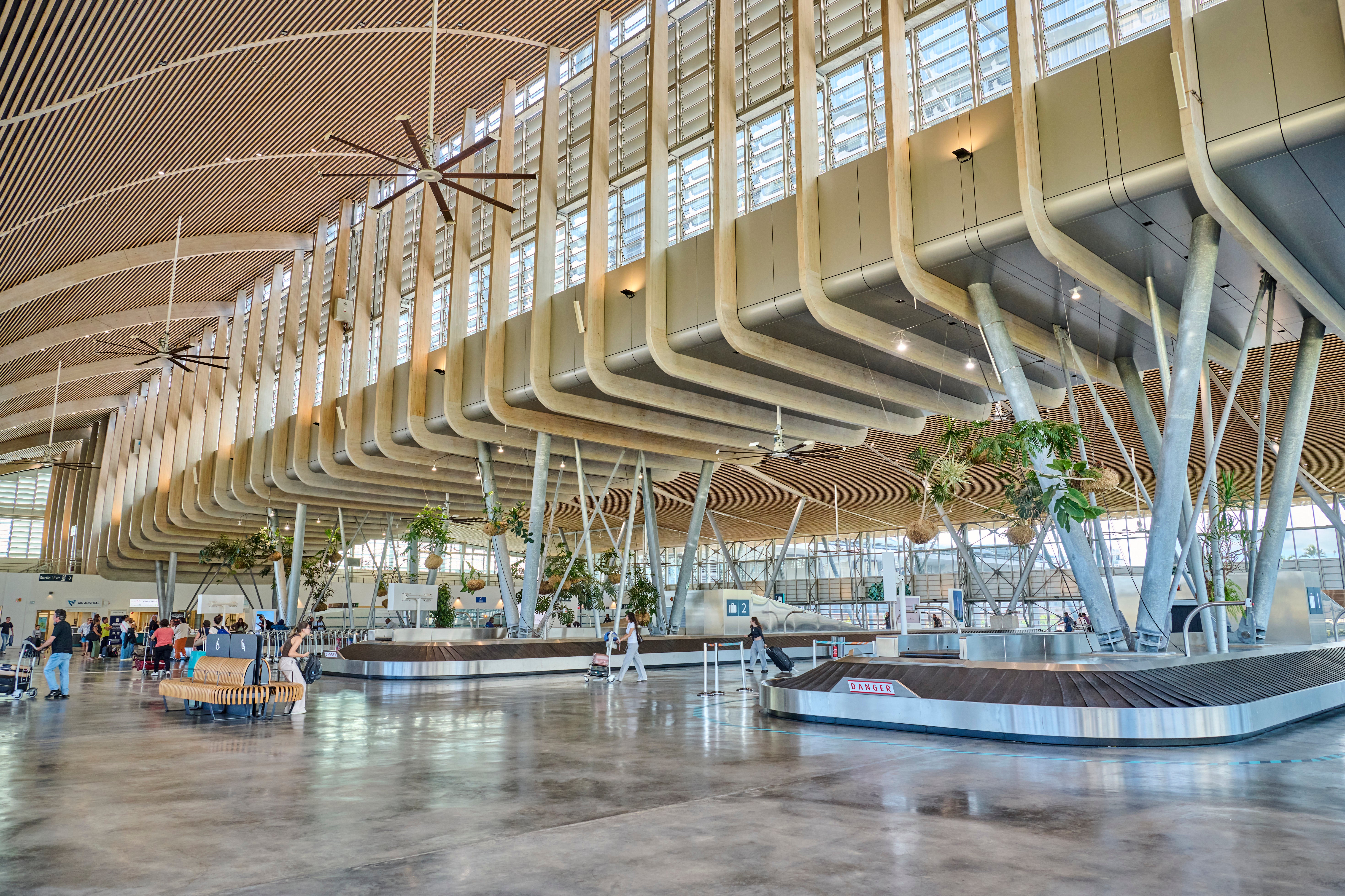 Roland Garros Airport Arrivals Terminal on Reunion Island is a 'tropical bioclimatic hub'