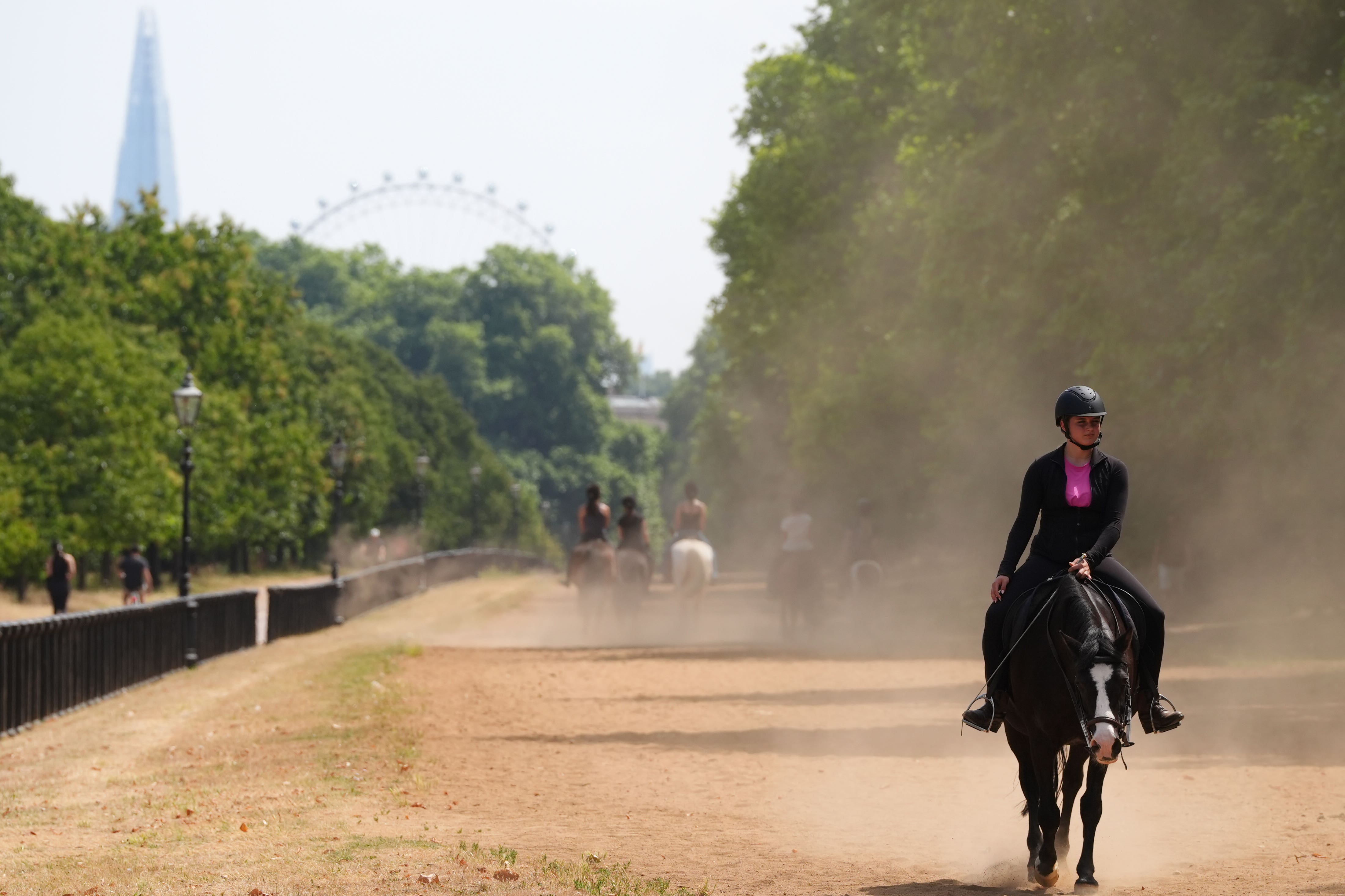 The mean average temperature across the month was 16.9C, beating the previous record of 16.7C set in 2023 (Jonathan Brady/PA)