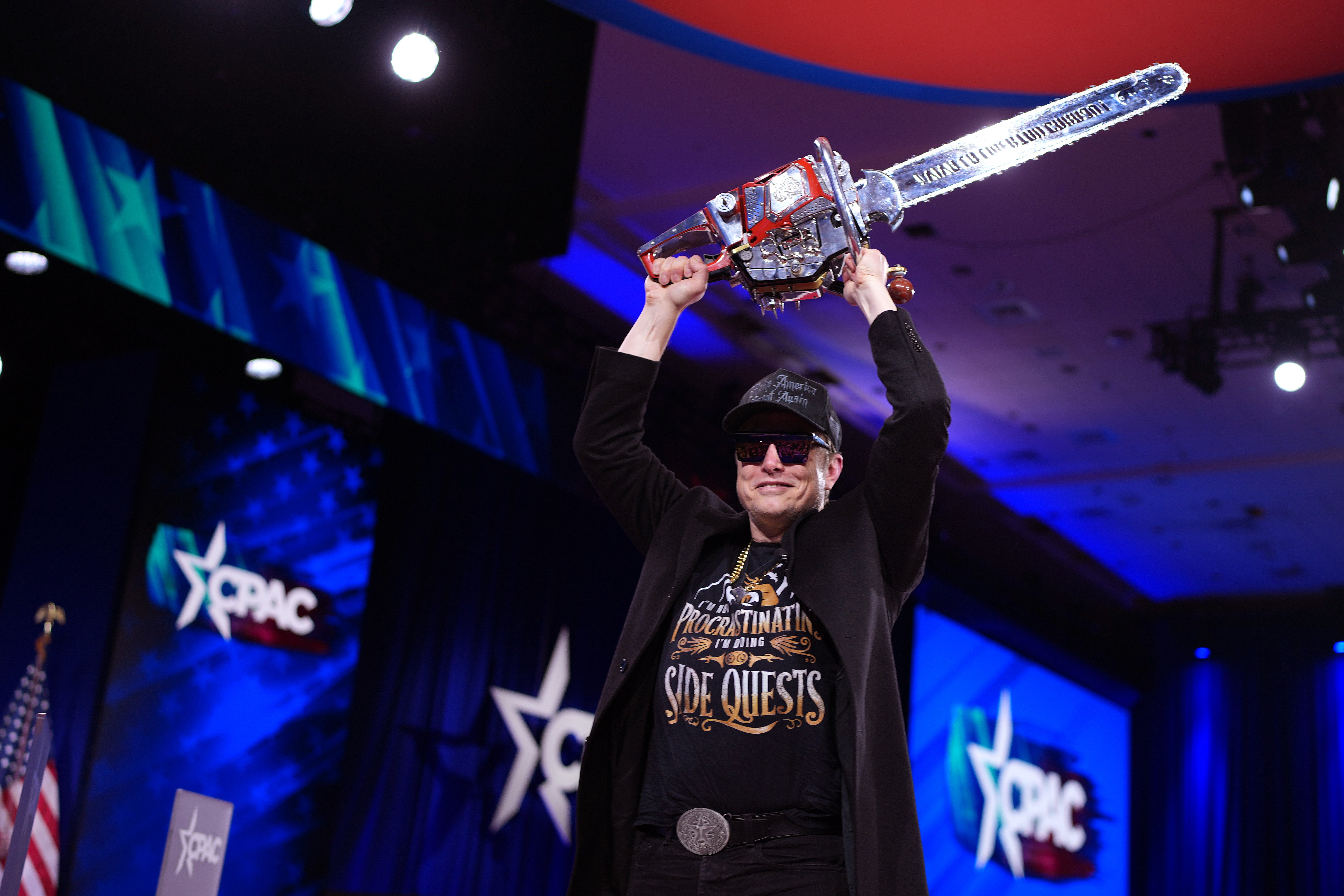 During his February appearance at CPAC, Musk was gifted a large power tool by Argentine President Javier Milei, which had become a symbol of the populist leader’s political campaign. Clad in a Dark MAGA baseball cap, all black attire and sunglasses, Musk pranced around the stage while swinging his new gift around