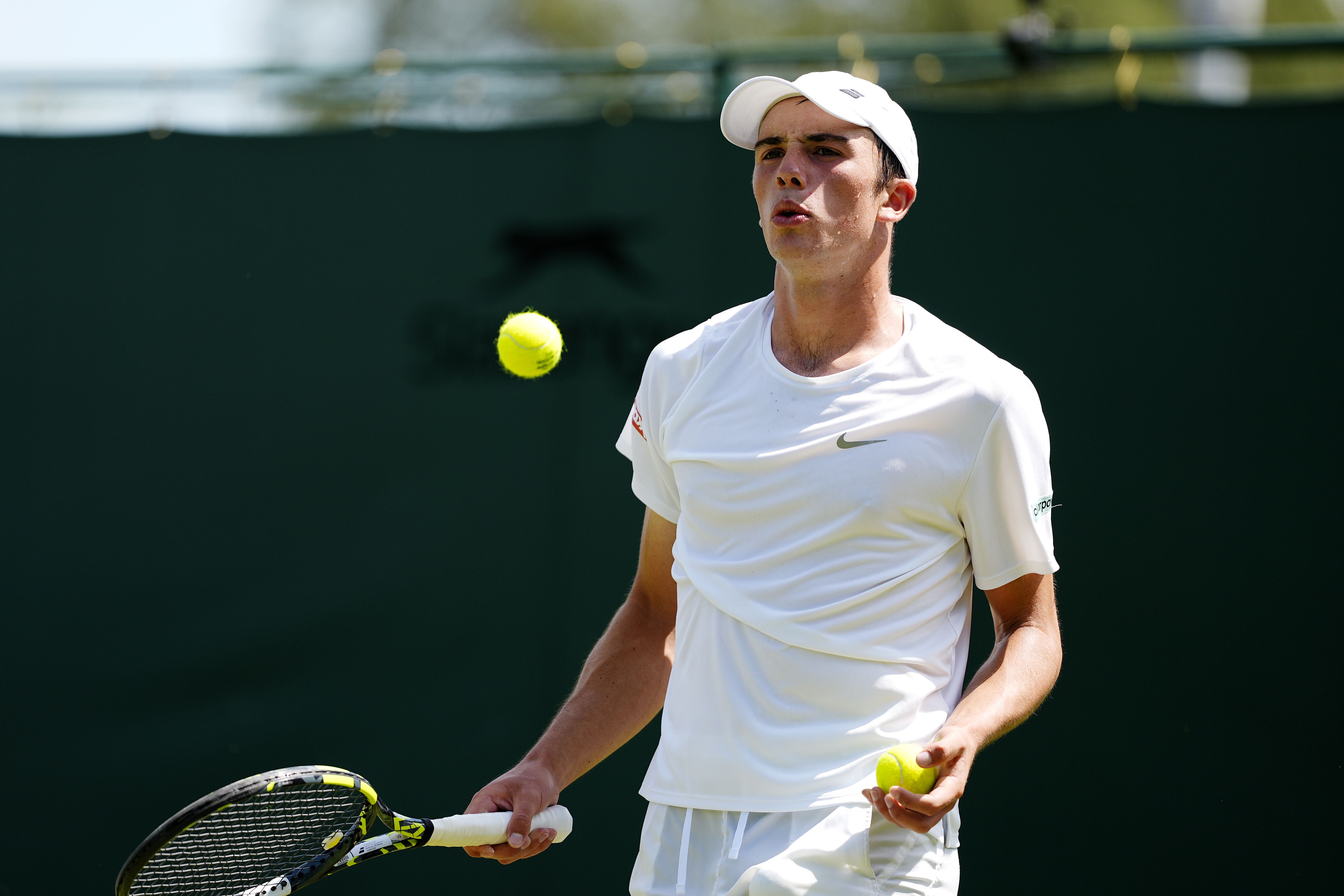 Oliver Tarvet during his match against Leandro Riedi (Jordan Pettitt/PA)