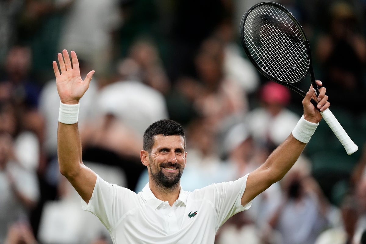 When is Novak Djokovic playing his second round match at Wimbledon?