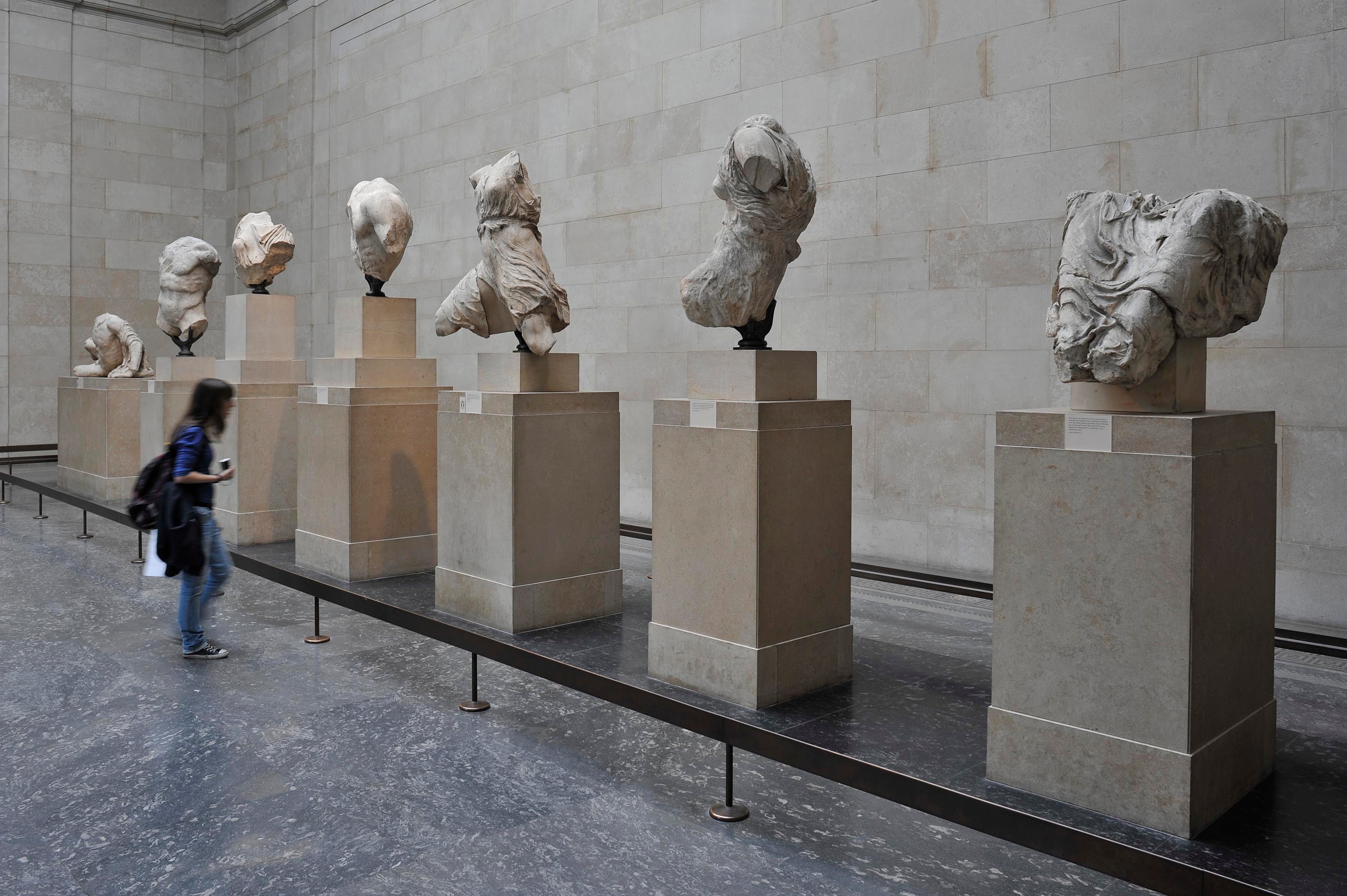 Pediments in the Parthenon section of the British Museum