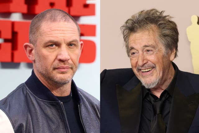 <p>Tom Hardy and Al Pacino</p>