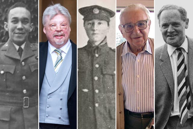 <p>(L-R) Billy Strachan, Simon Weston, Dorothy Lawrence, Sir Nicholas Winton and Douglas Bader: ‘It’s people who use banknotes. The people I’ve suggested should be celebrated’</p>