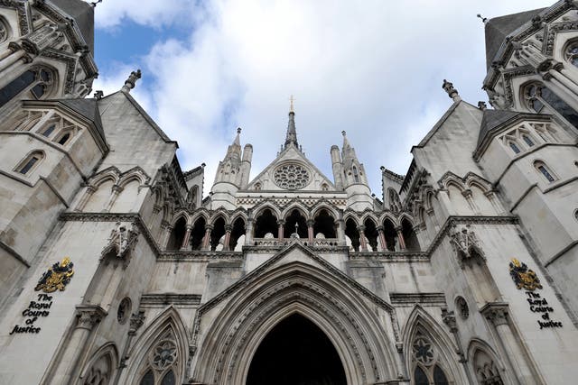 The main entrance to the Royal Courts of Justice (NIck Ansell/PA)