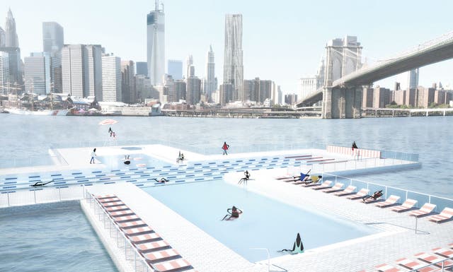 <p>Swimmers will immerse themselves in water taken directly from the East River and cleaned via a non-chemical filtration system</p>
