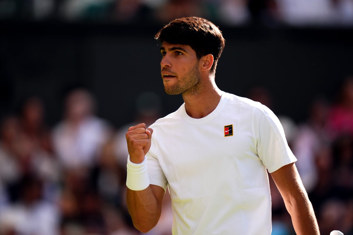 Carlos Alcaraz v Jan-Lennard Struff – Wimbledon live: Spaniard resumes bid for famous hat-trick plus Norrie v Bellucci score 