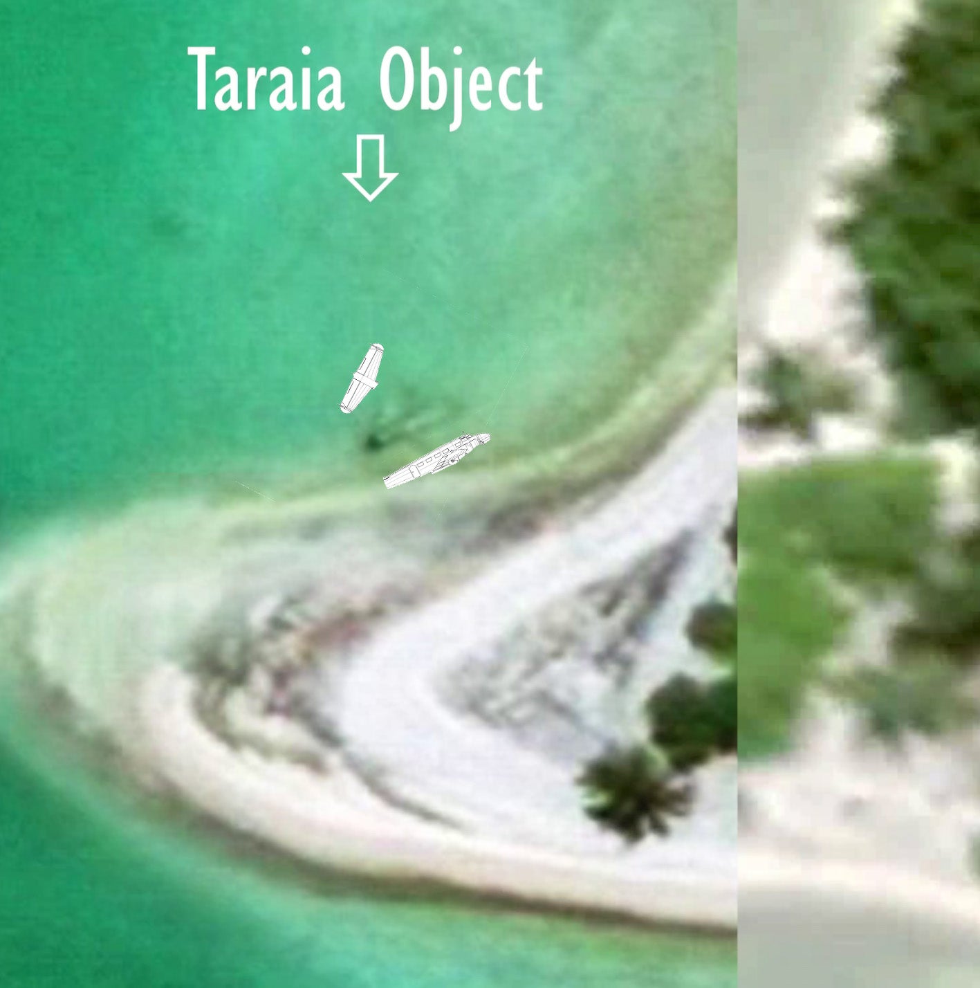 Ths satellite photo was captured in 2015, a year after an intense tropical cyclone shifted the sand, potentially reveals her plane, researchers say.