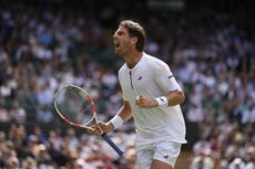 Which British tennis players are still playing singles at Wimbledon?