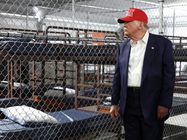 <p>Donald Trump visits ‘Alligator Alcatraz’, a new secure facility to house 5,000 migrants in Florida</p>