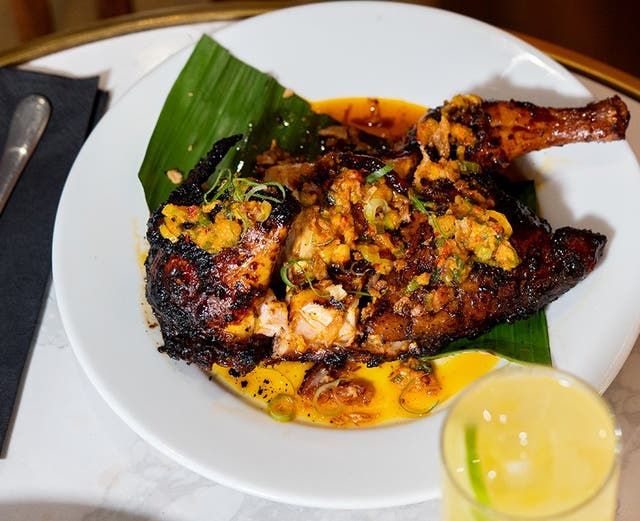 <p>Street food with soul: Shah’s chicken inasal, marinated in vinegar, lemongrass and annatto, delivers that smoky, sticky-sweet punch every barbecue deserves</p>