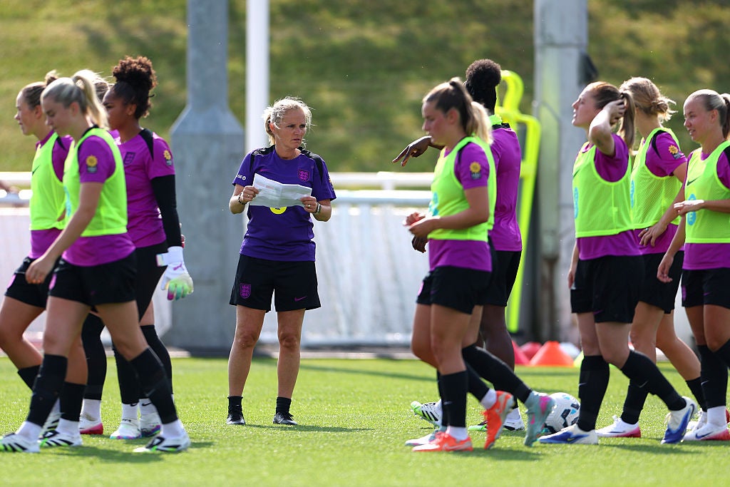 Wiegman during a pre-Euros training session in mid-June