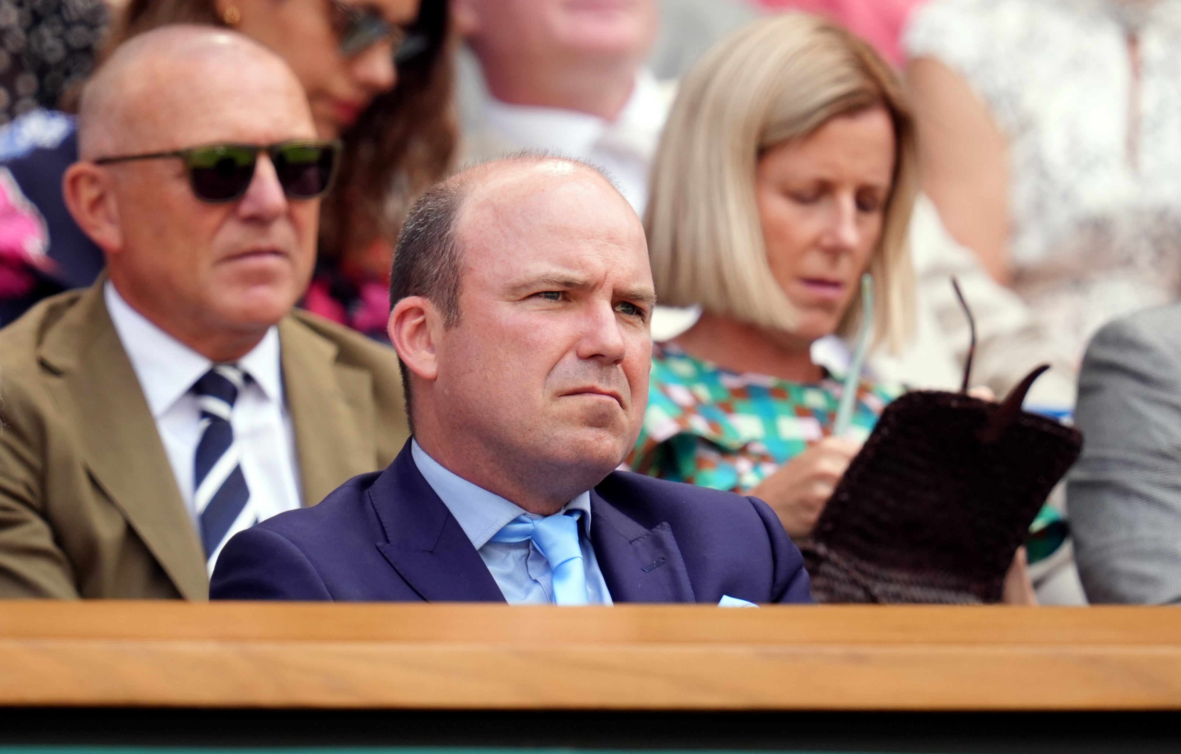 Rory Kinnear watches from the stands