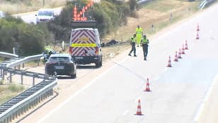 Police at scene of crash where Portuguese forward Diogo Jota died
