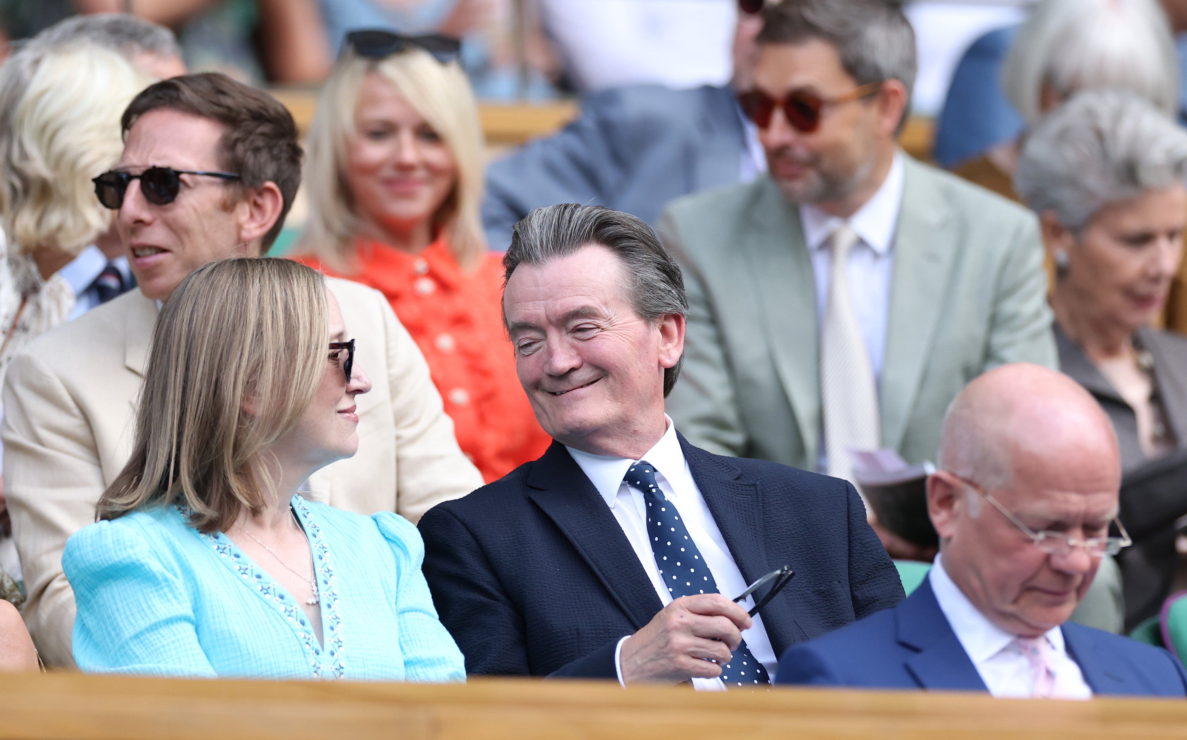 Singer and environmentalist Feargal Sharkey smiles at his wife Elizabeth
