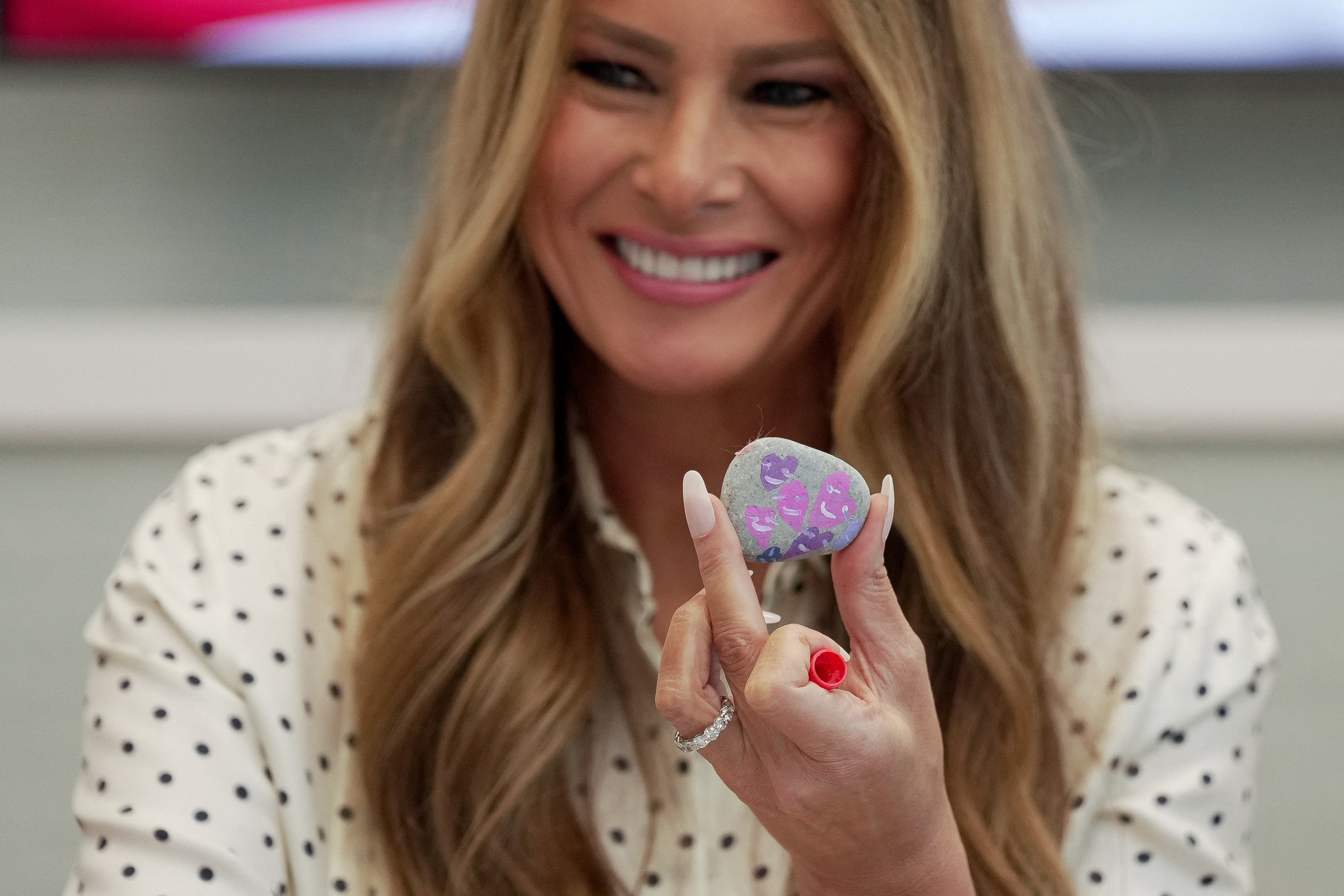 The first lady of Melania Trump entertains children in the Children's National Hospital in Washington, DC, on Thursday 3. July 2025. July