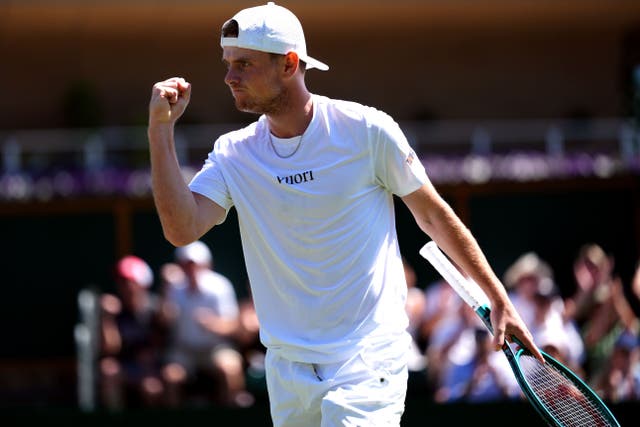 Jack Pinnington Jones, pictured, was beaten by 22nd seed Flavio Cobolli (Adam Davy/PA)