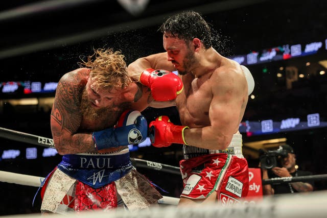 <p>Jake Paul fighting Julio Cesar Chavez Jr in Anaheim, California</p>