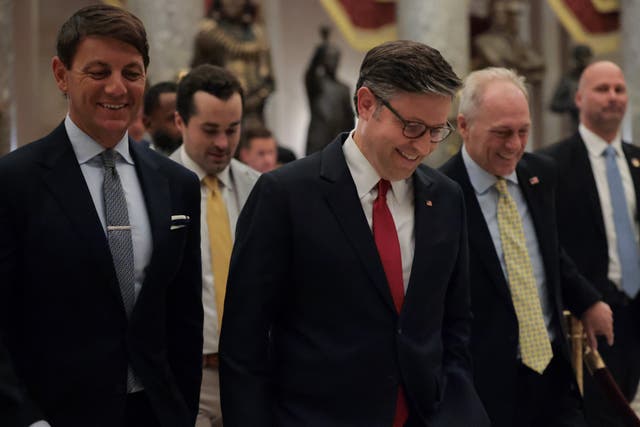 <p>Mike Johnson and House GOP leaders pushed the Senate version of the ‘big, beautiful bill’ rather than rework it, allowing them to meet Trump’s deadline</p>