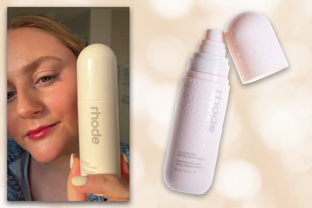 <p>The new spray formula leaves skin looking glowy and lit-from-within</p>